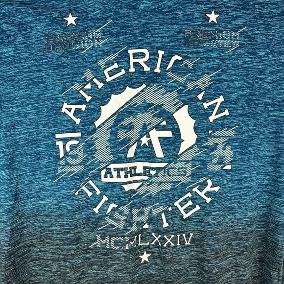 American Fighter Maryland Long Sleeve Hooded Shirt 4X Blue Cotton Blend Mens - Picture 2 of 6